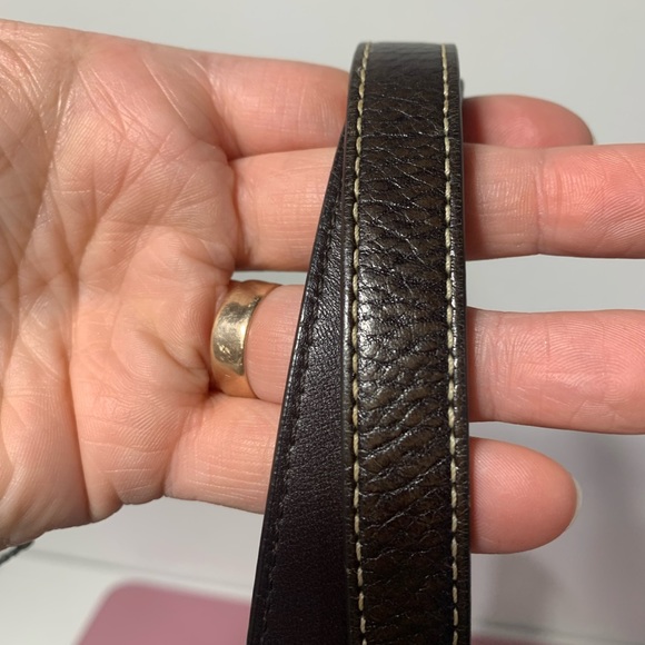 COACH Chocolate Signature Shoulder Bag Suede Logo Y2K F14000 - Picture 7 of 13